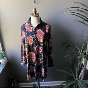 Alice Moon by Moon Collection Navy Blue Dress Floral Size Medium